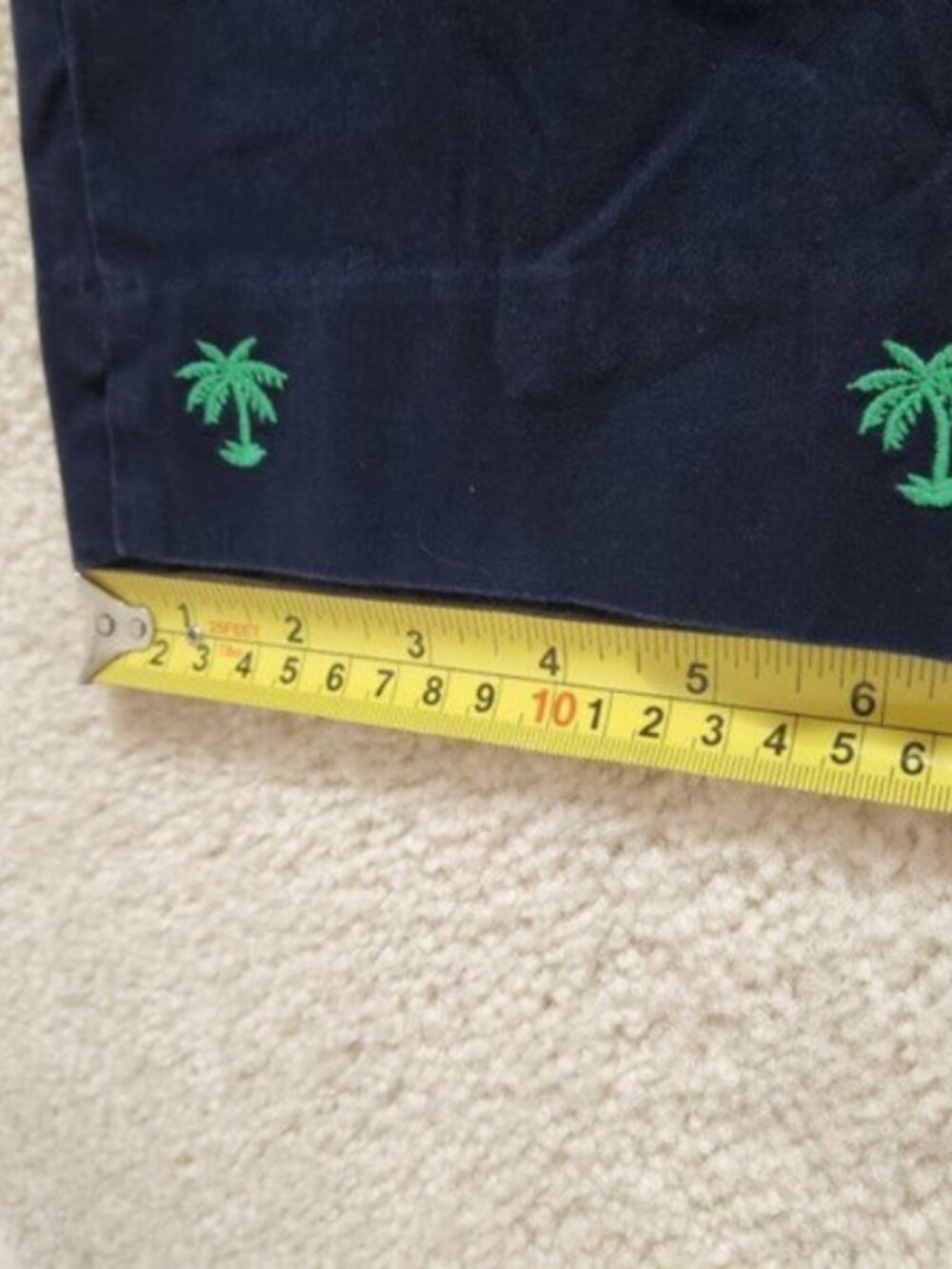 Talbots Navy Palm Tree Capri Cropped Pant Size 6P - Picture 7 of 8